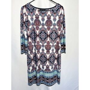 Tiana B. 3/4 Sleeve Shift Dress